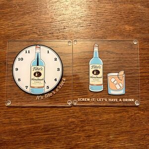 Tito’s coasters, Luggage Tag, Patch and Tea Towel - New
